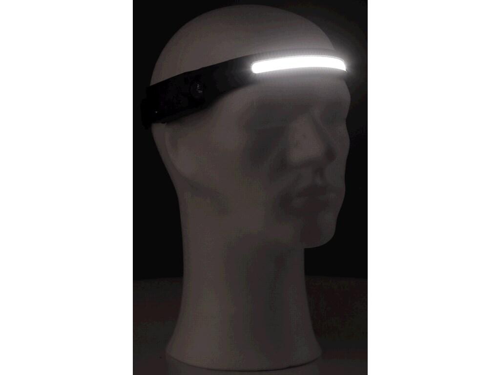 Čelovka CXS XPE LED / COB LED se svítícím LED páskem