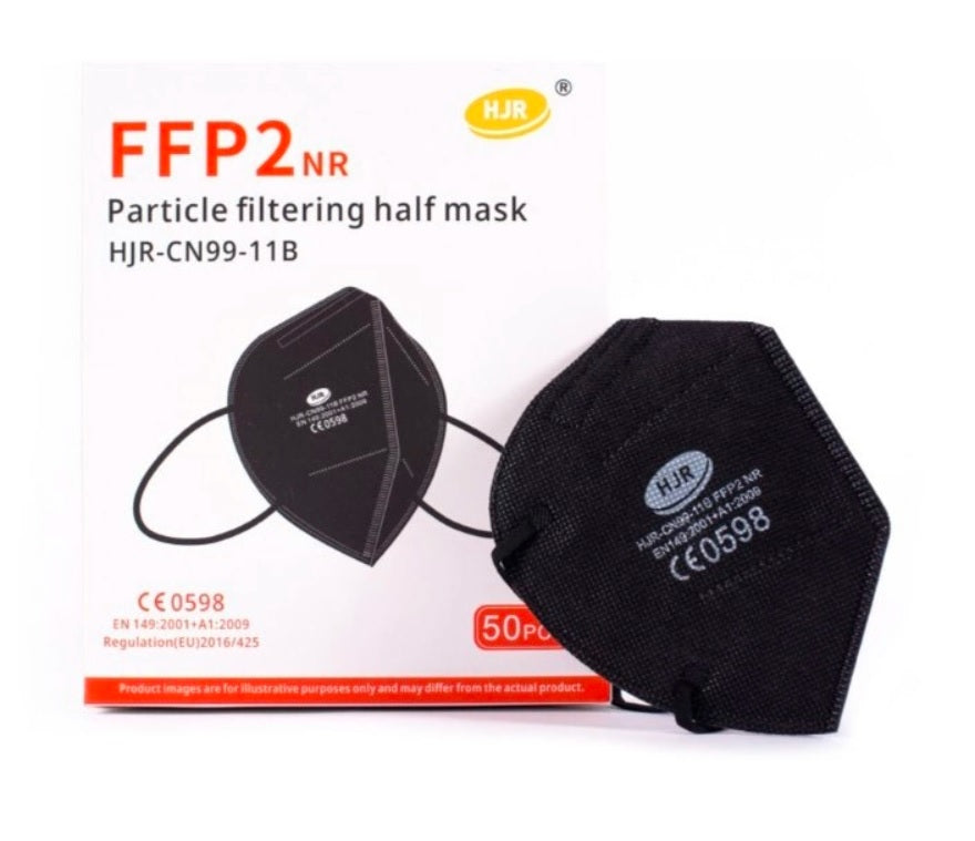 HJR FP2 respirator bez ventilu 50ks černý