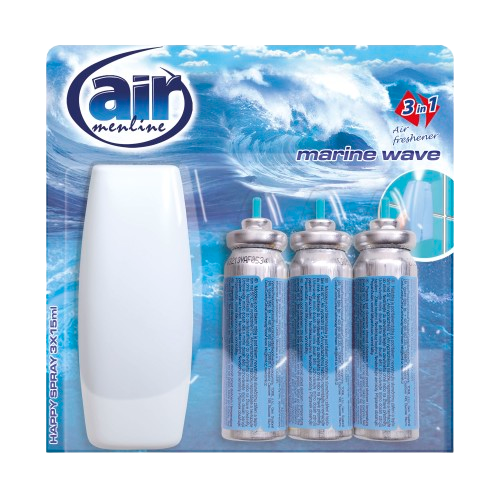 Air Menline sprej osvěžovač 3x15ml Marine wave komplet