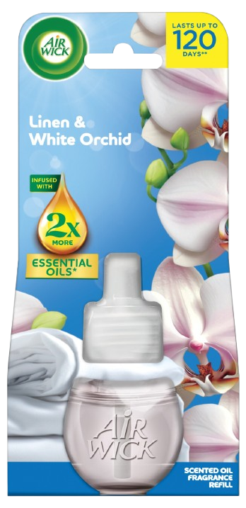 AirWick tekutá náplň do elektrického přístroje - Prádlo a bílá orchidej 19ml