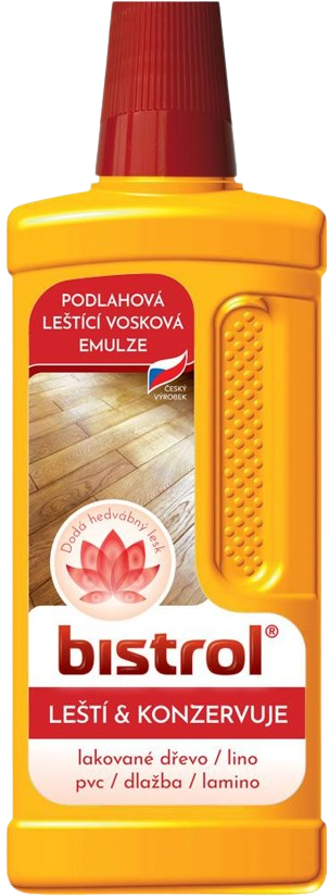 Bistrol leštěnka na podlahu 500ml Lakované dřevo, Lino a PVC, Dlažba, Lamino