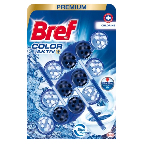 Bref WC PREMIUM Color aktiv 3x50g Chlorine závěs