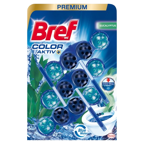 Bref WC PREMIUM Color aktiv 3x50g Eucalyptus závěs