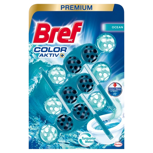 Bref WC PREMIUM Color aktiv 3x50g Ocean závěs