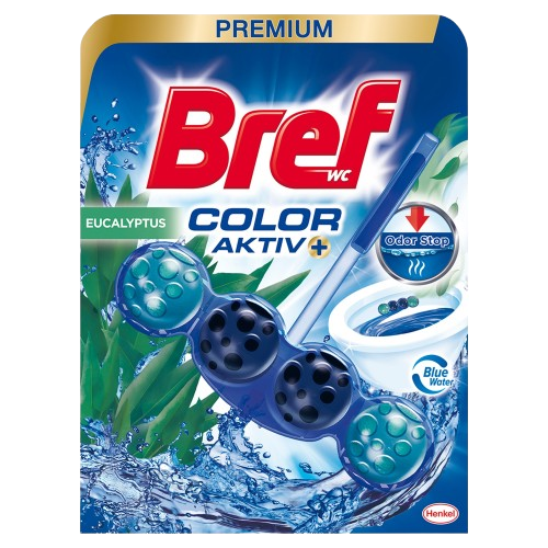Bref WC PREMIUM Color aktiv 50g Eucalyptus závěs