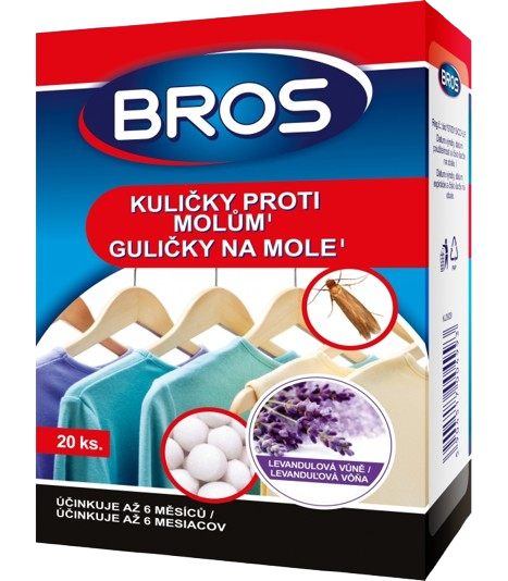 BROS kuličky proti molům 20ks, sáček