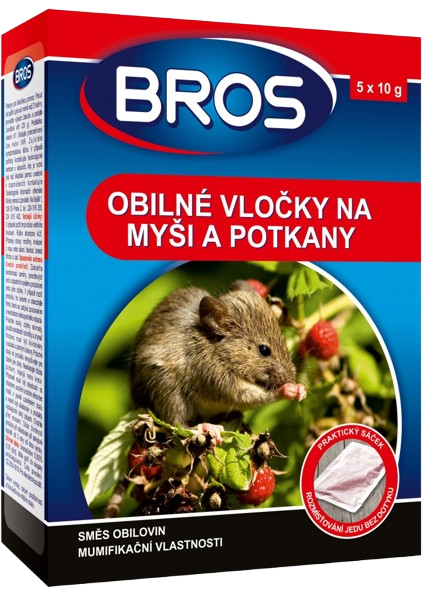 BROS obilné vločky na myši, krysy a potkany 100g
