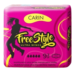 Carin vložky ultra wings 9ks Free style