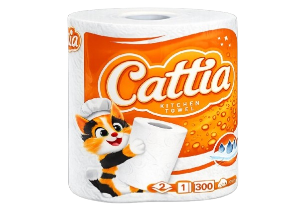 Cattia kuchyňské utěrky 2vrstvé, 60m, 300útržků, 1ks