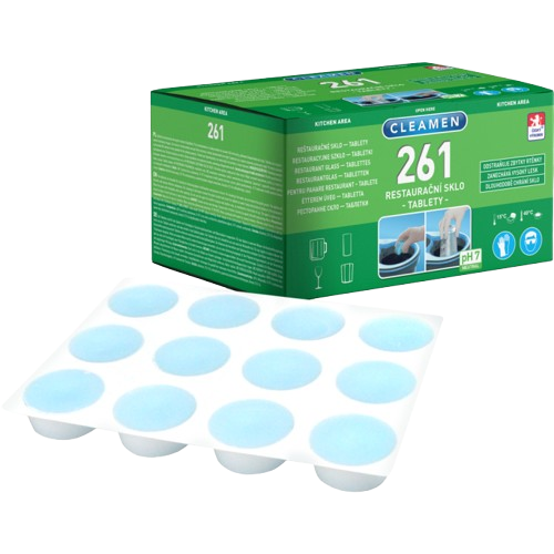 CLEAMEN 261 tablety pro mytí výčepního skla 12ks, 720g