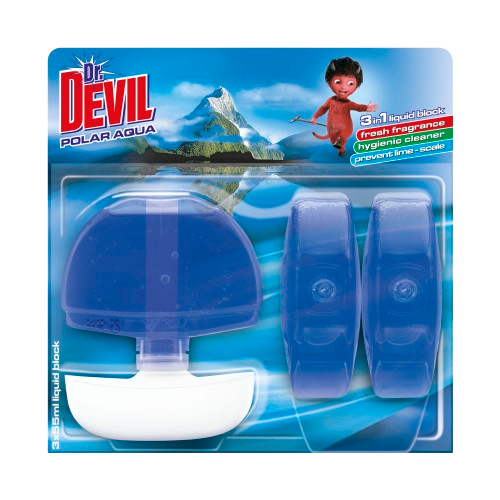 Dr. Devil WC blok 3v1 3x55ml Polar aqua NOVÝ