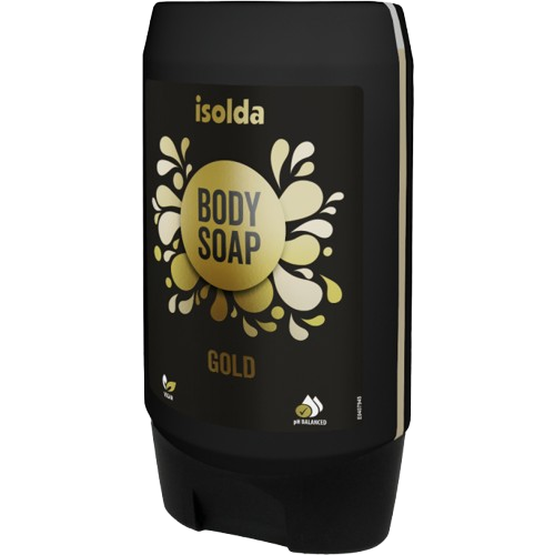 ISOLDA Gold body soap 550 ml, CLICK&GO!