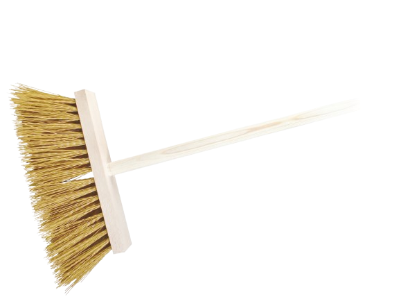 Koště zatloukané dřevěné 30cm, s holí 120cm