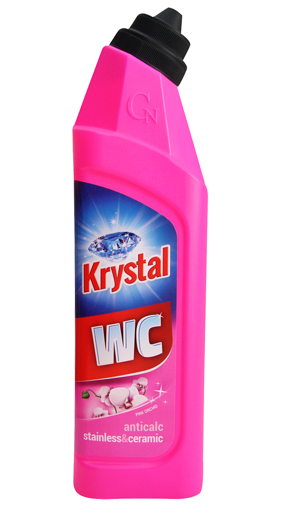 Krystal WC cleaner růžový 750ml kyselý na nerez a keramiku Pink orchid