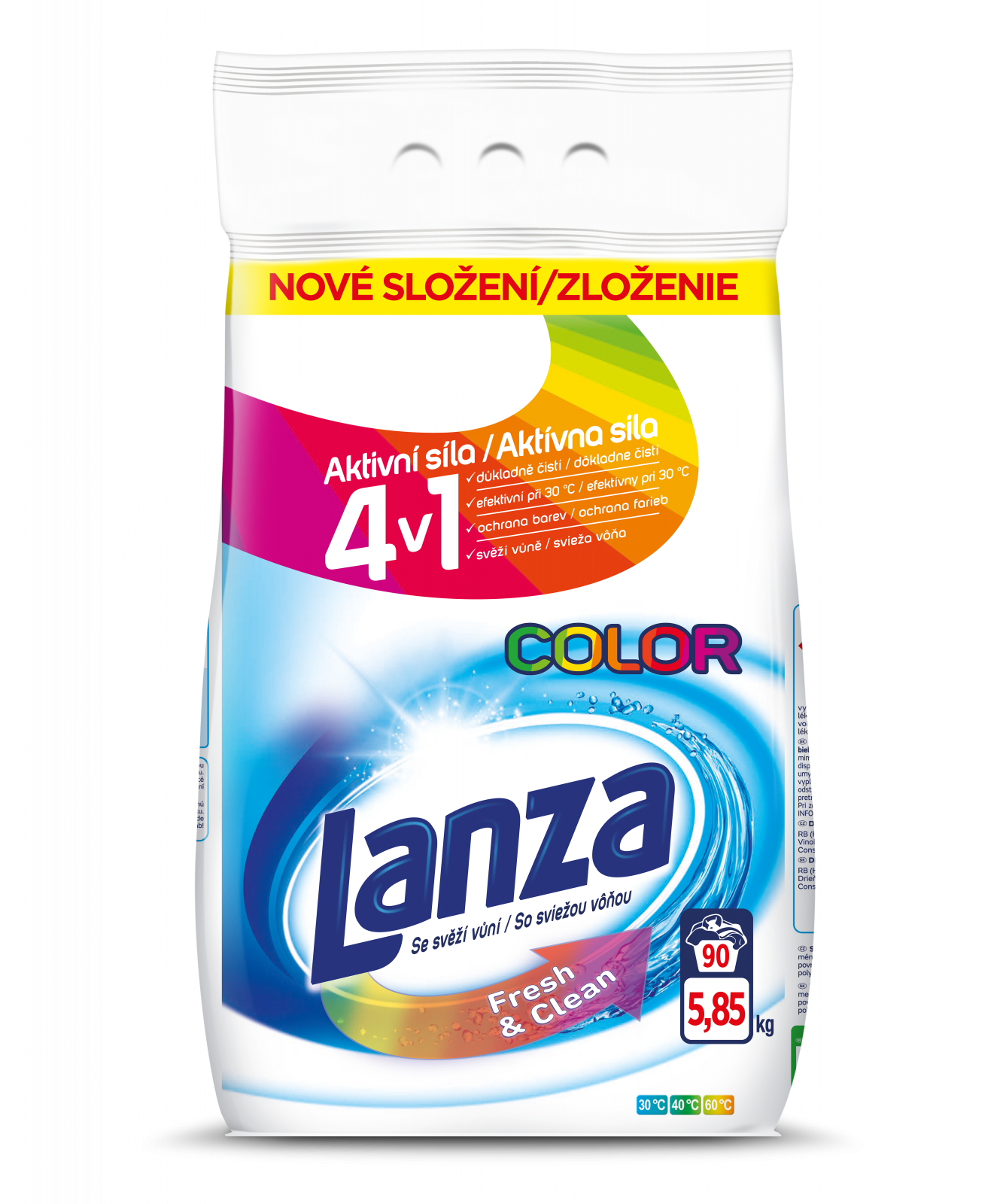 Lanza, Fresh&Clean Color prášek na praní 5,85kg=90PD