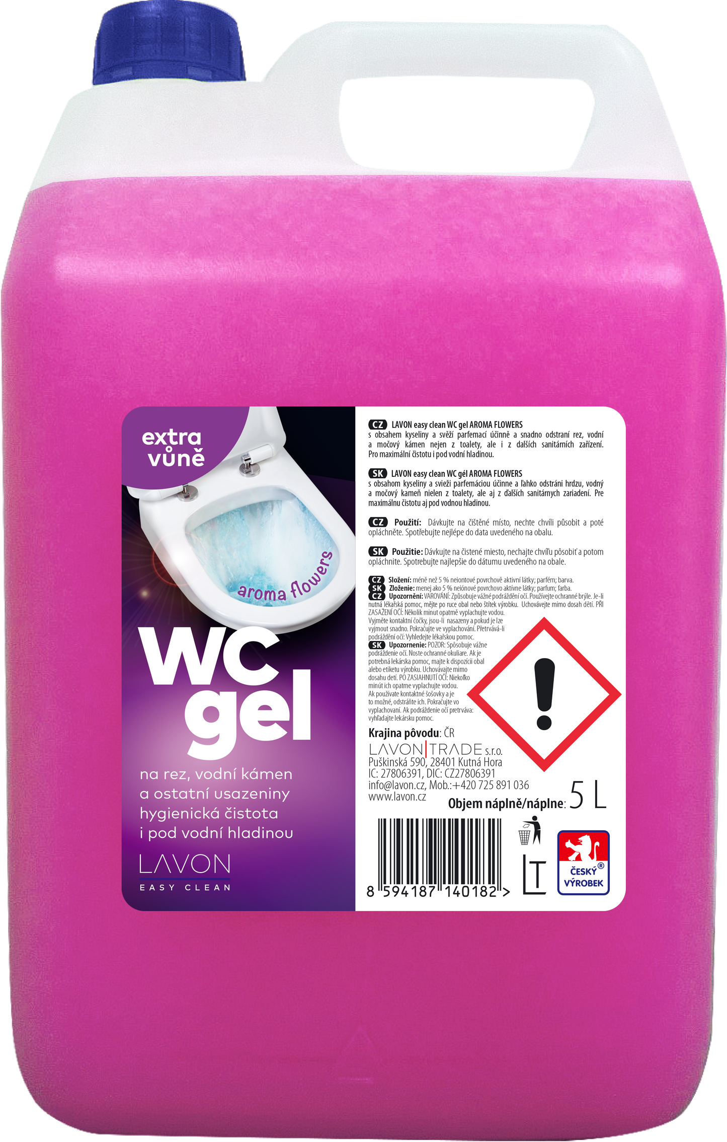 Lavon WC gel aroma flowers 5l