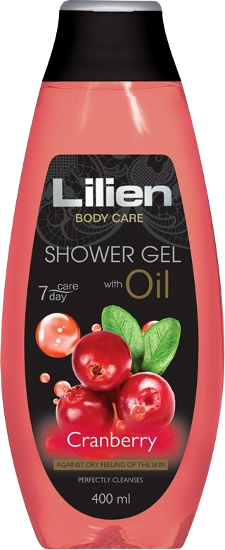 Lilien olejový sprchový gel 400ml brusinka