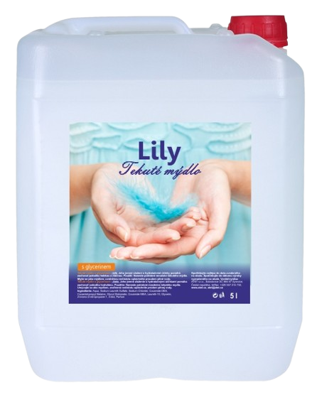 LILY tekuté mýdlo bílé 5l s perletí