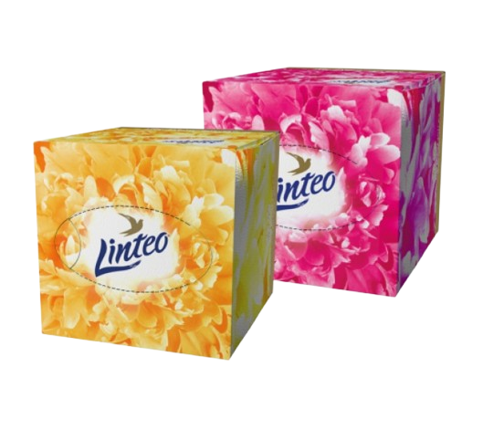 Linteo Premium papírové kapesníčky v krabičce 60ks, 3vrstvé