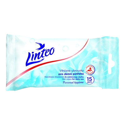 Linteo vlhčené ubrousky pro denní potřebu 15ks