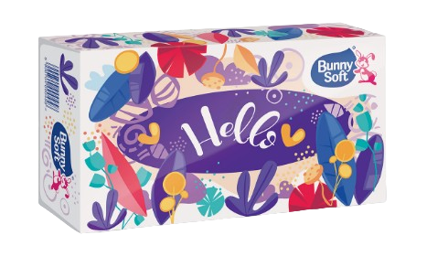 Papírové kapesníky Bunny Soft v krabičce 100ks,2vrstvé