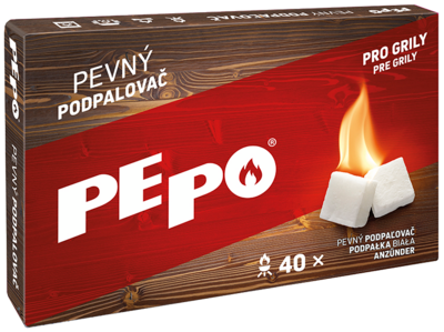 PE-PO pevný podpalovač 40 podpalů v krabičce