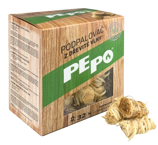 PE-PO podpalovač z dřevité vlny 32 ks