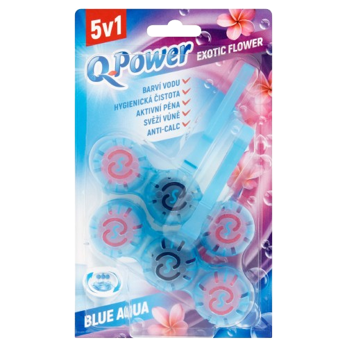 Q Power blue 2ks/blistr WC závěs Exotic flower