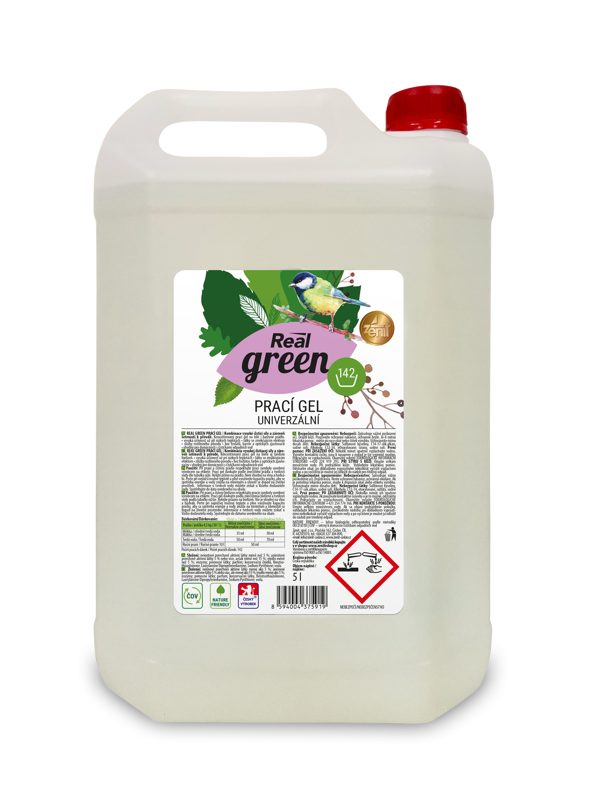 Real Green prací gel univerzální 5l