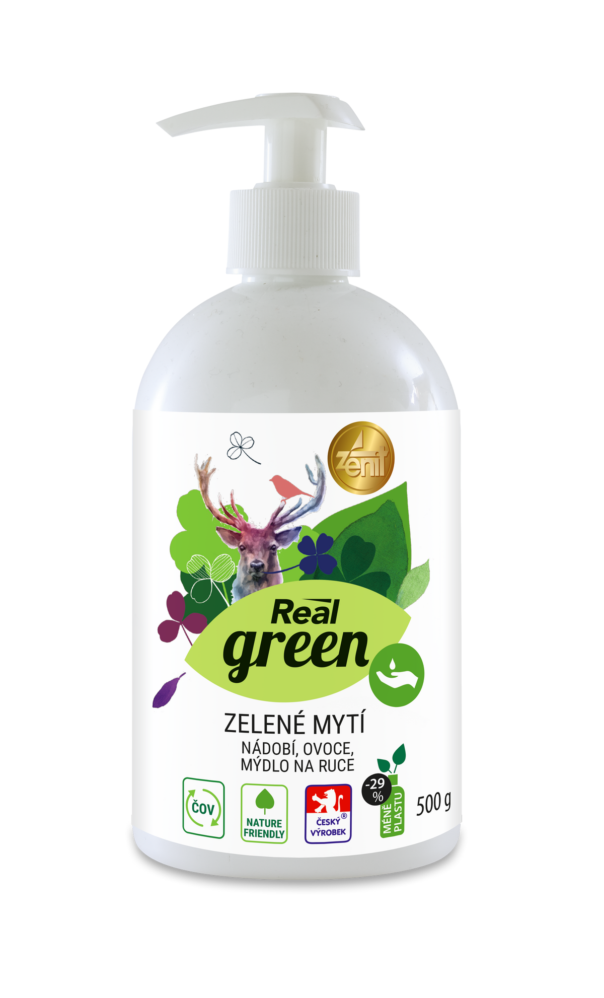 Real green Zelené mytí-nádobí, ruce, ovoce a zelenina 500g