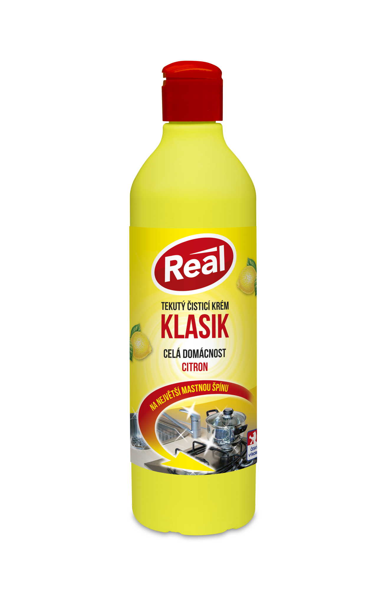 Real KLASIK 600g Citron, tekutý čistící krém