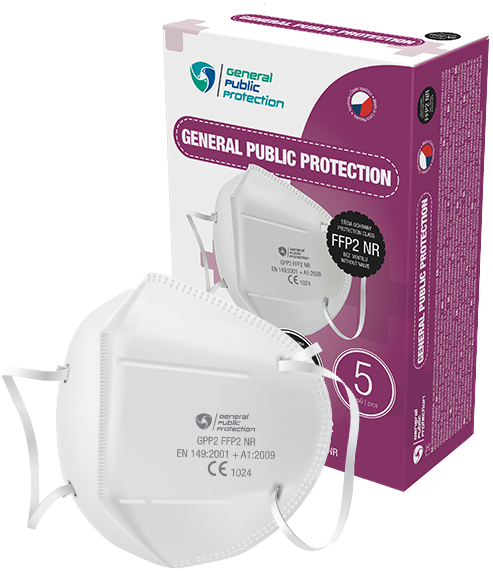 Respirátor FFP2 model GPP 1ks (vyrobeno v ČR)