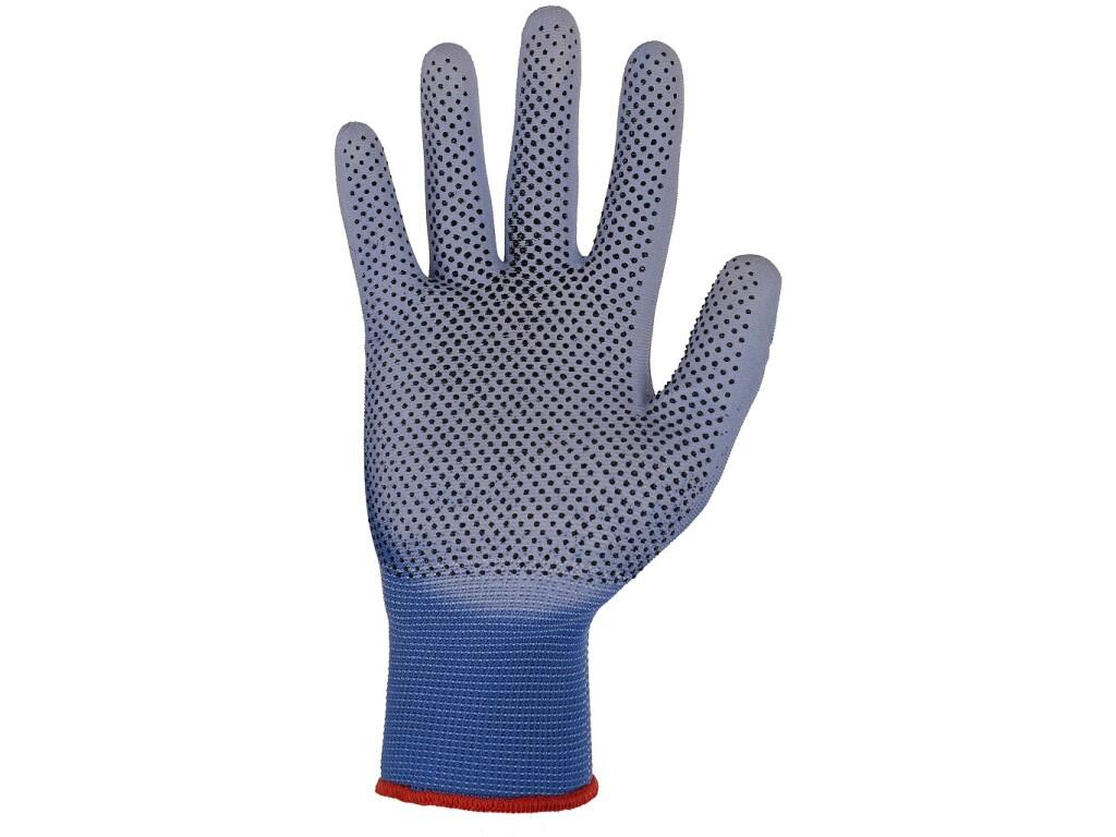 Rukavice BRITA DOTS máčené v PU a PVC terčíky vel: