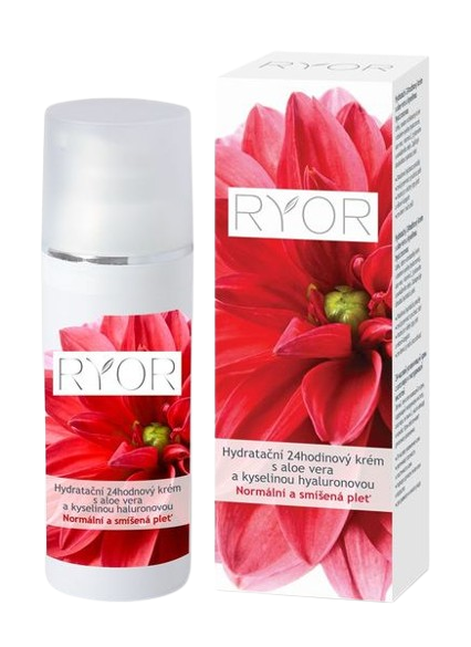 RYOR Hydratační 24hodinový krém s Aloe Vera a kyselinou hyaluronovou 50ml dávkovač