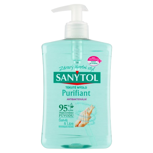 SANYTOL antb. mýdlo 95% přír.složení Purifiant 500ml Šalvěj&Lípa