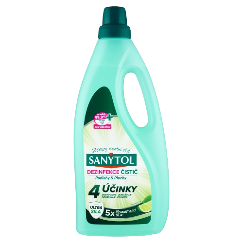SANYTOL Dezinfekce 1l univerzální čistič podlahy a plochy 4 účinky Limeta