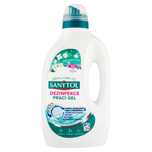 SANYTOL dezinfekční prací gel květinová svěžest 34PD/1,7l
