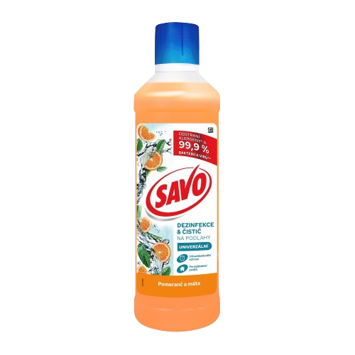 SAVO čistič podlahy Pomeranč Máta Dezinfekční 1l (bez chloru)