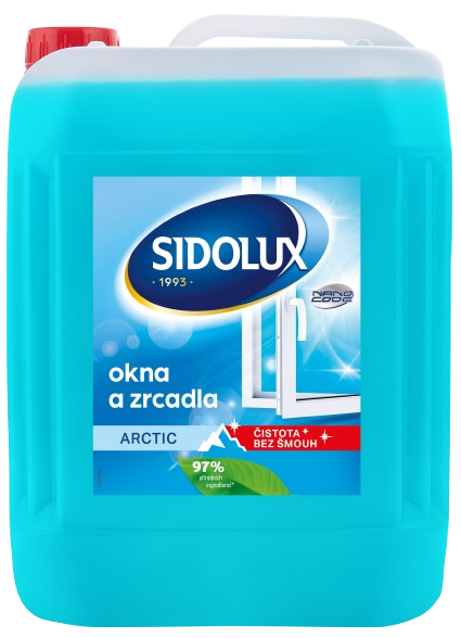 SIDOLUX Okna a zrcadla NANO CODE - Arctic- čistič oken s NANO technologií, 5l