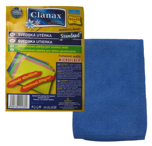 Švédská utěrka Clanax 40x40cm 205g/m2 modrá