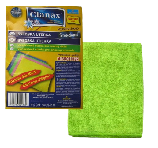 Švédská utěrka Clanax 40x40cm 205g/m2 zelená