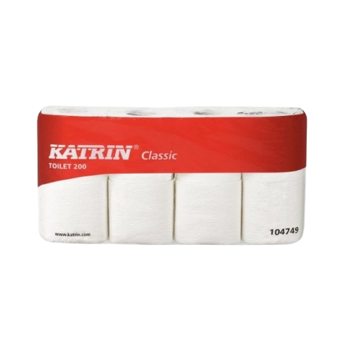 Toaletní papír Katrin 200 útržků, 2vr, délka 23,4m (8ks)