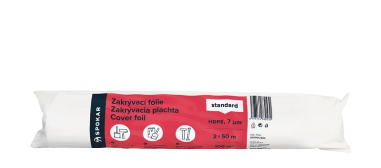 Zakrývací fólie 2x50m HDPE 7my