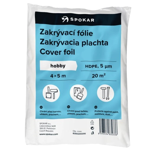 Zakrývací fólie 4x5m HDPE 5MY