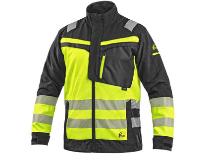 Blůza CXS NAOS HV, pánská, černá-žlutá Hi-Vis, reflexní pruhy