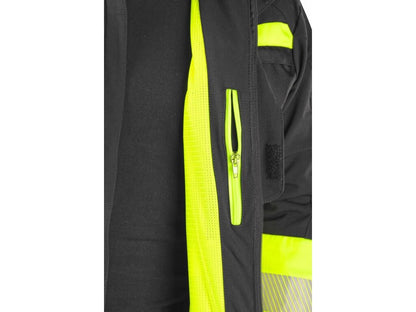 Blůza CXS NAOS HV, pánská, černá-žlutá Hi-Vis, reflexní pruhy