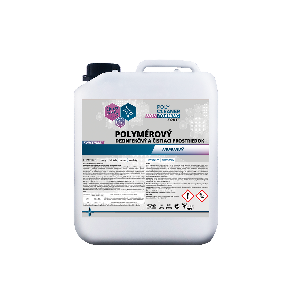 Polymerová dezinfekce POLY CLEANER NON FOAMING forte