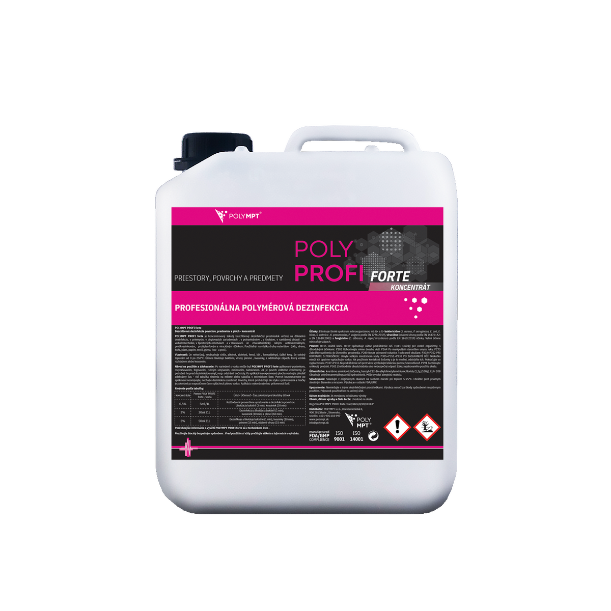 POLY PROFI forte profesionální polymerová dezinfekce
