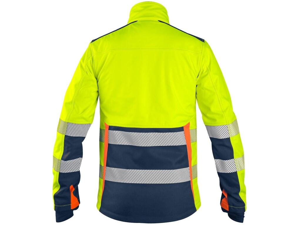 Bunda CXS BENSON výstražná softshell pánská