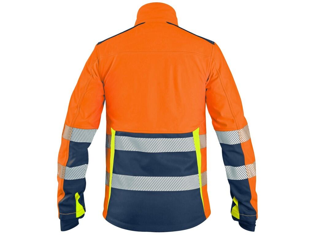 Bunda CXS BENSON výstražná softshell pánská